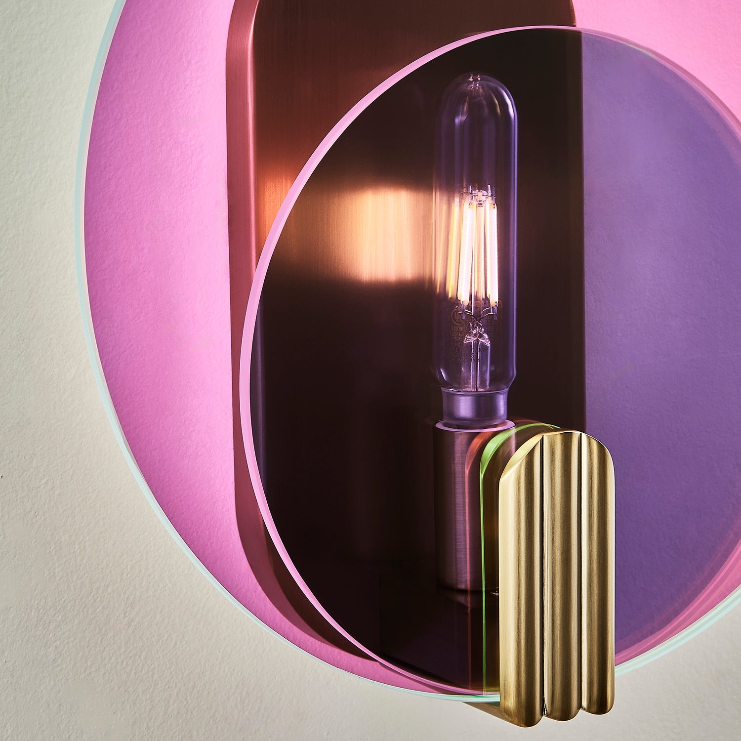 Kalco - 528521WB - One Light Wall Sconce - Optics - Winter Brass