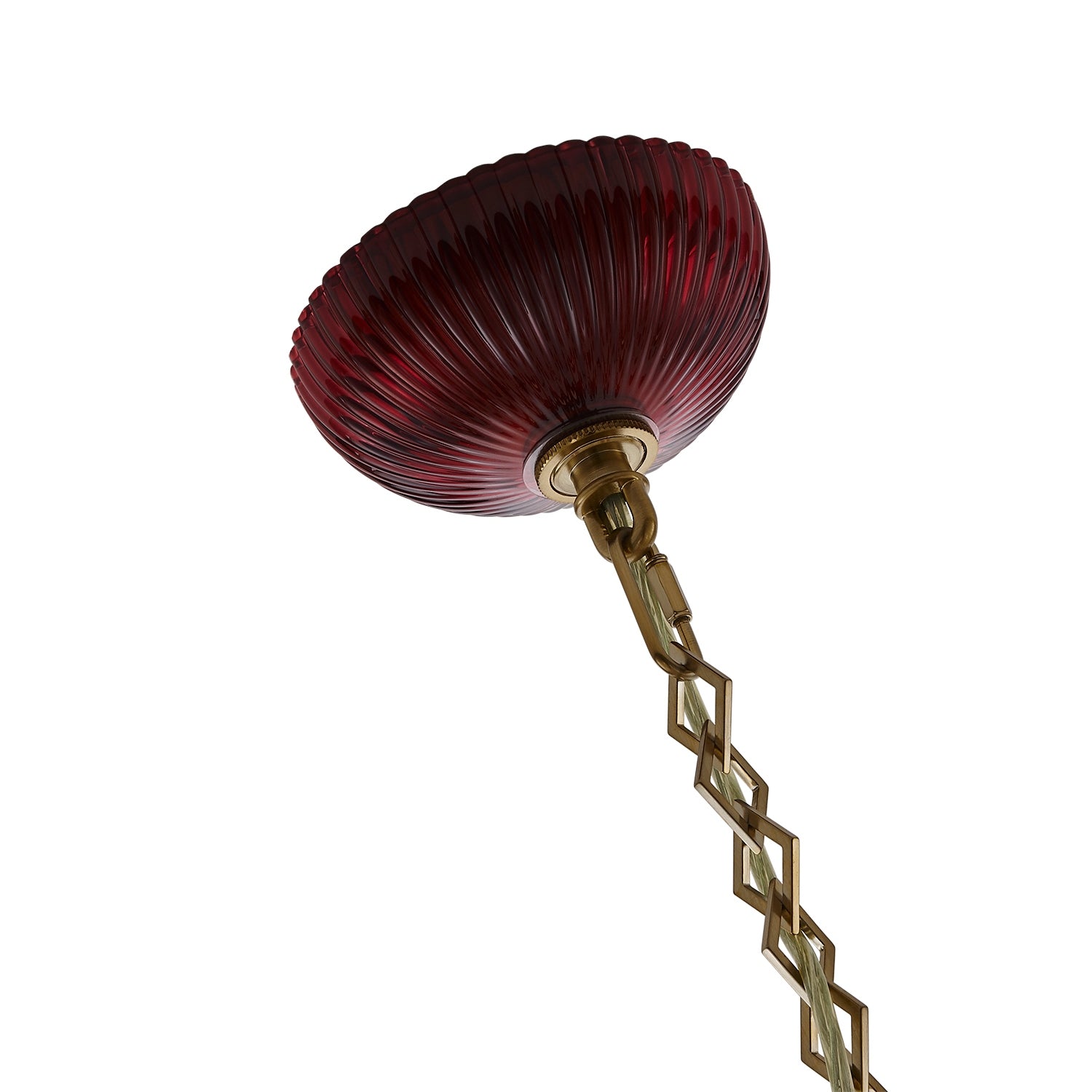 Kalco - 519671STB/MGNT - Six Light Chandelier - Verde - Satin Brass