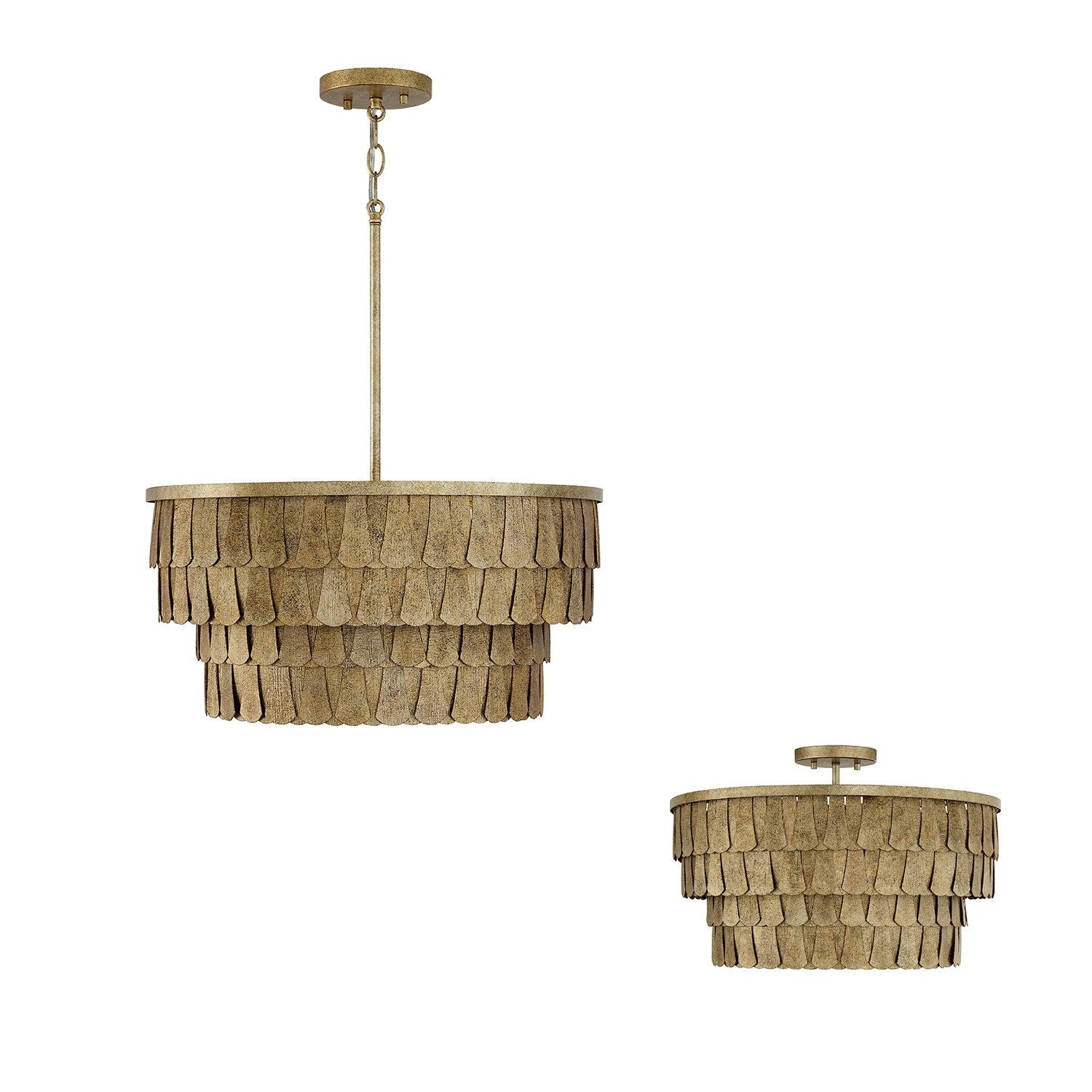 Capital Lighting - 361641AGO - Four Light Pendant - Arden - Ancestral Gold