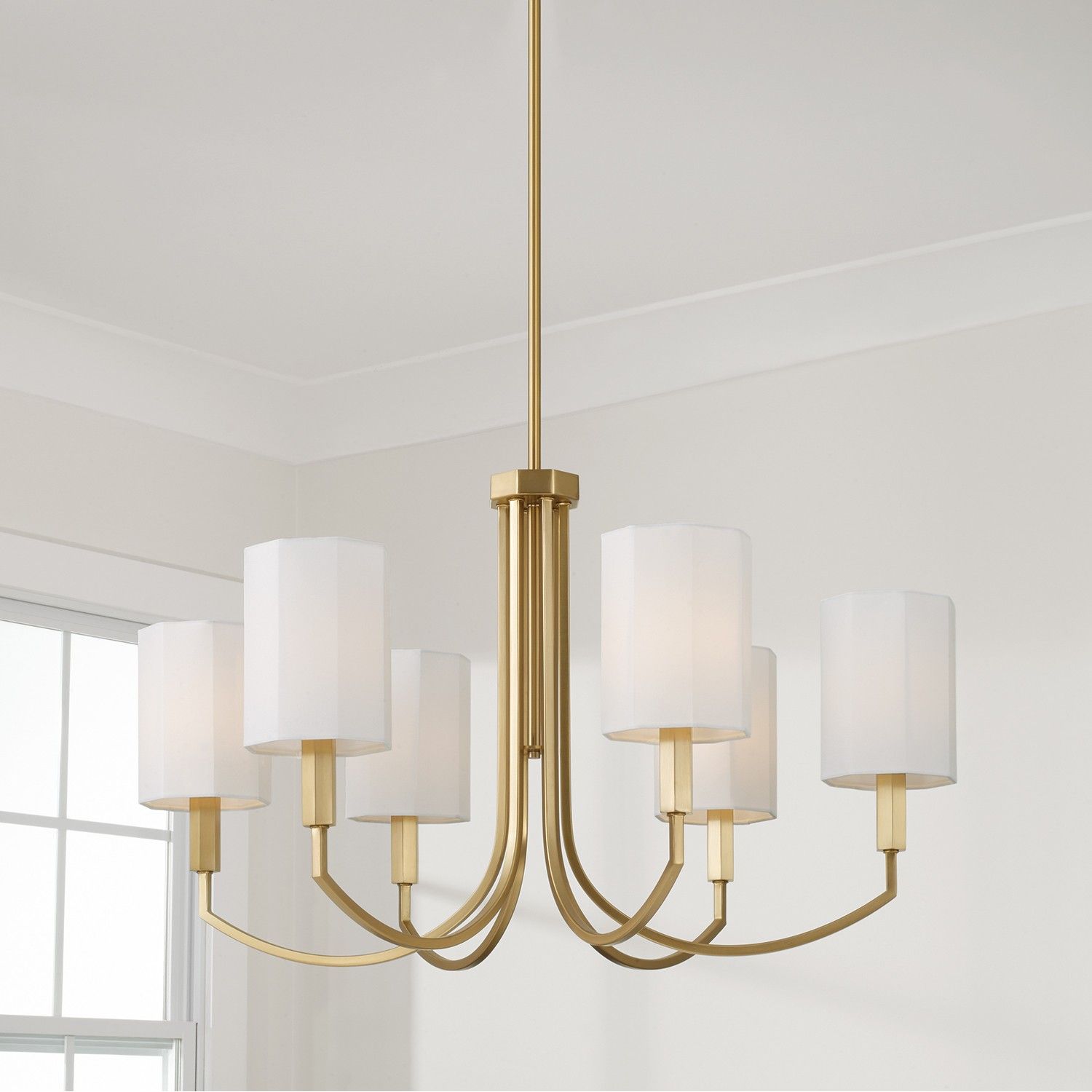 Capital Lighting - 459561AD-716 - Six Light Chandelier - Adrian - Aged Brass