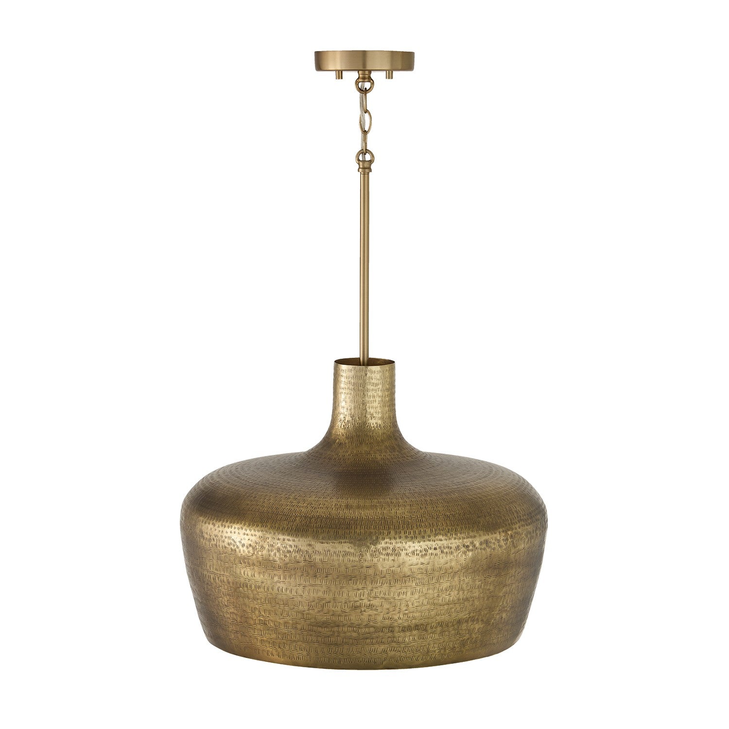 Capital Lighting - 360312THB - One Light Pendant - Myriah - Tibetan Hammered Brass