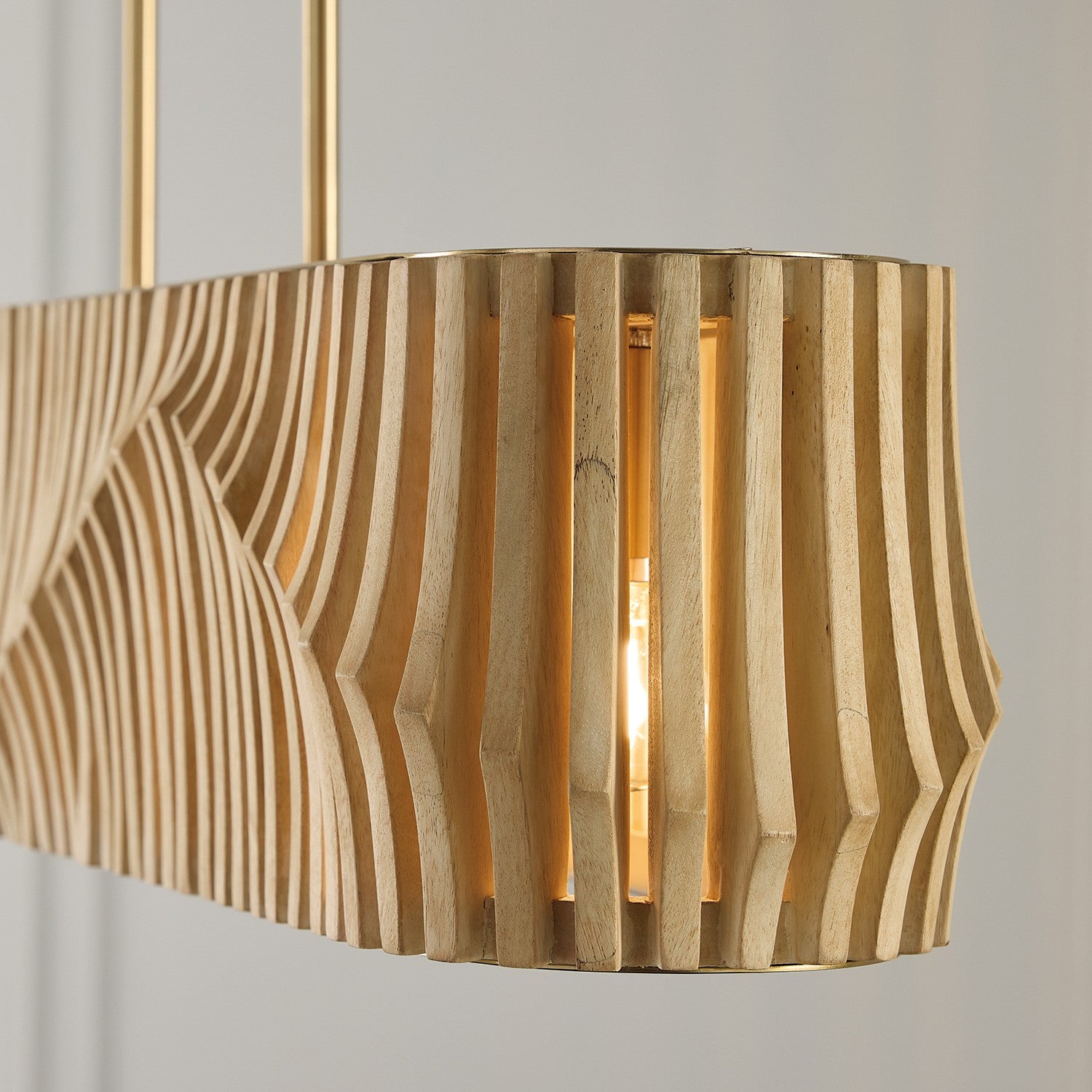 Capital Lighting - 844661BWB - Six Light Island Pendant - Archer - Blonde Wood and Matte Brass