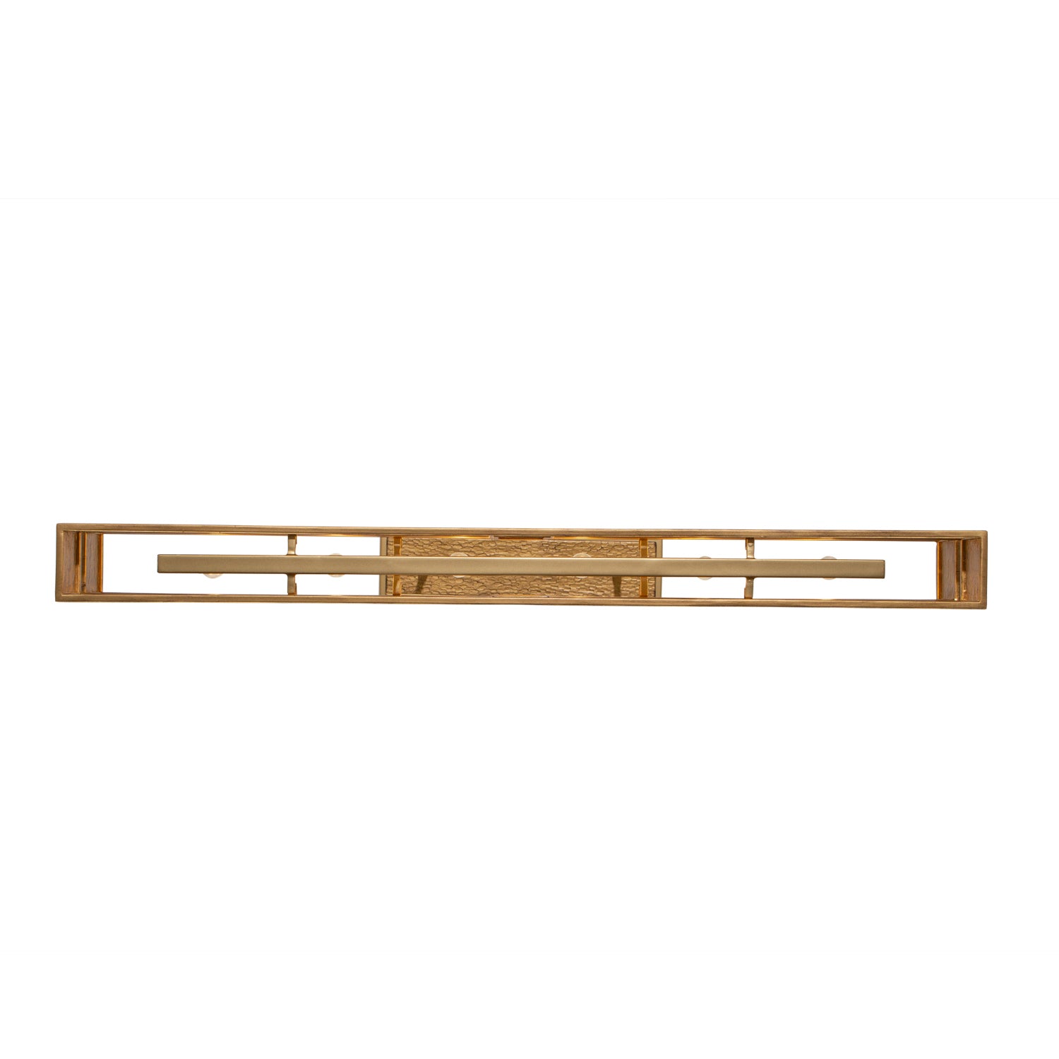 Kalco - 528461RBG - Six Light Linear Pendant - Dos - Rustic Gold and Brushed Gold