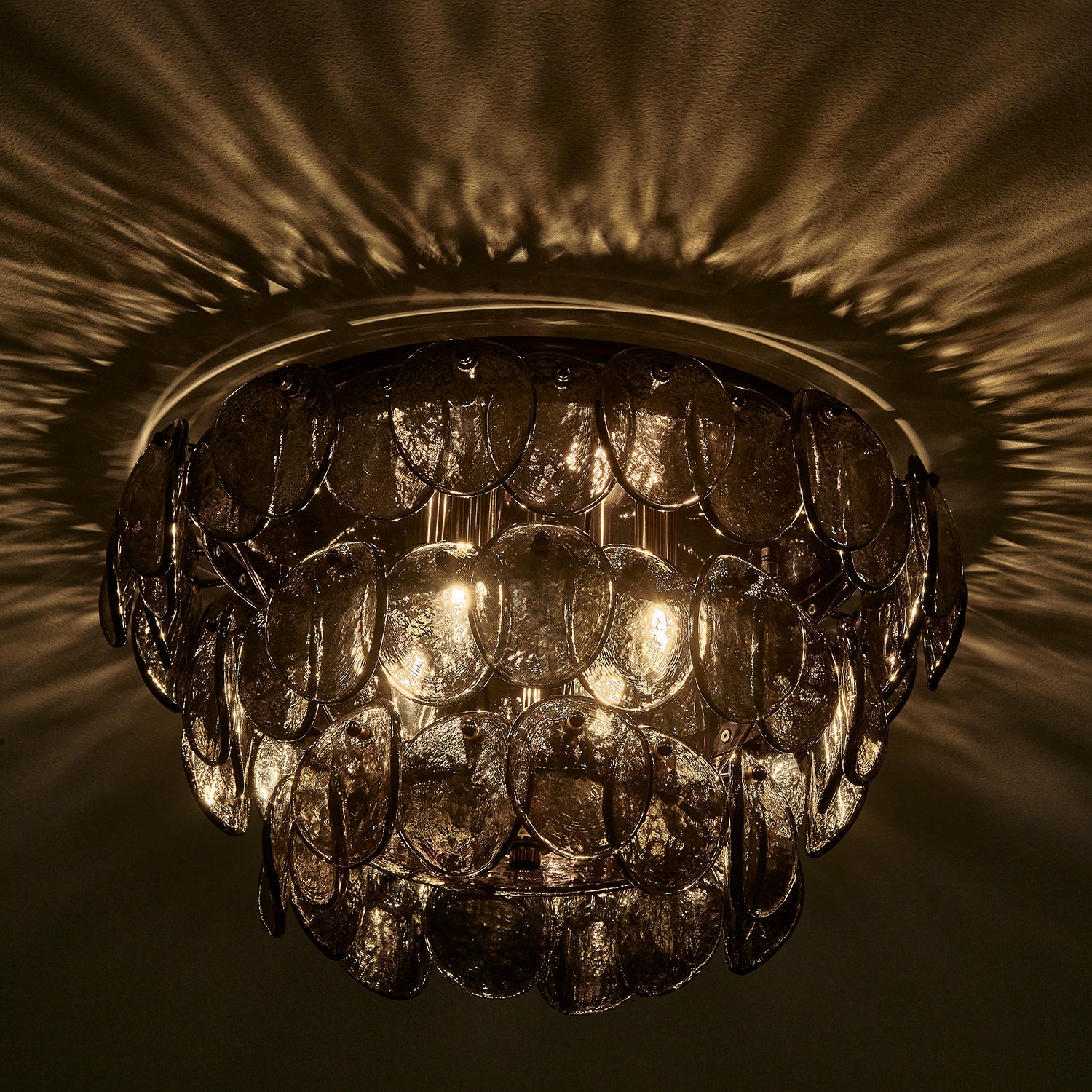 Kalco - 524645BN - Four Light Flush Mount - Uroko - Black Nickel