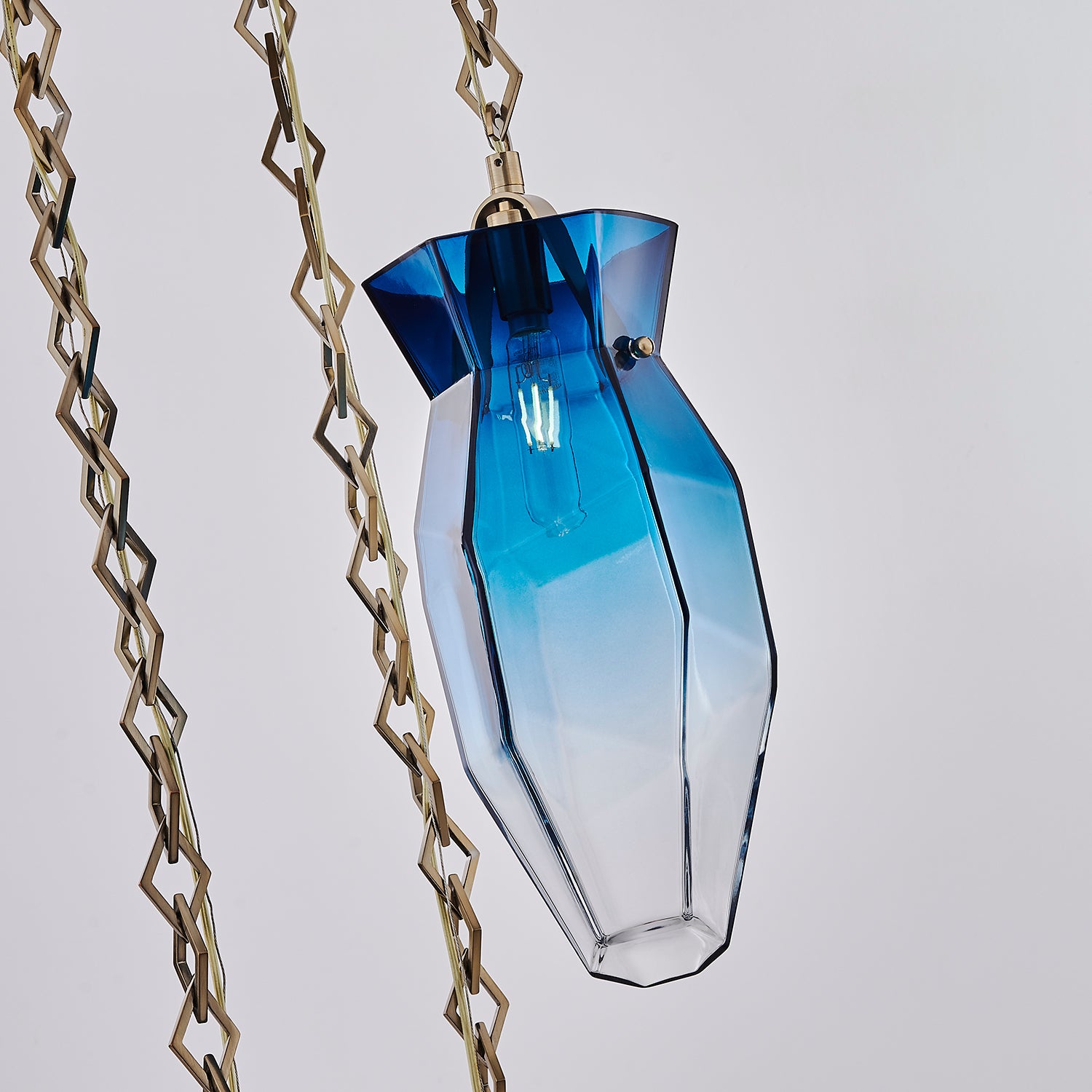 Kalco - 528351WB - Three Light Chandelier - Bolsa - Winter Brass