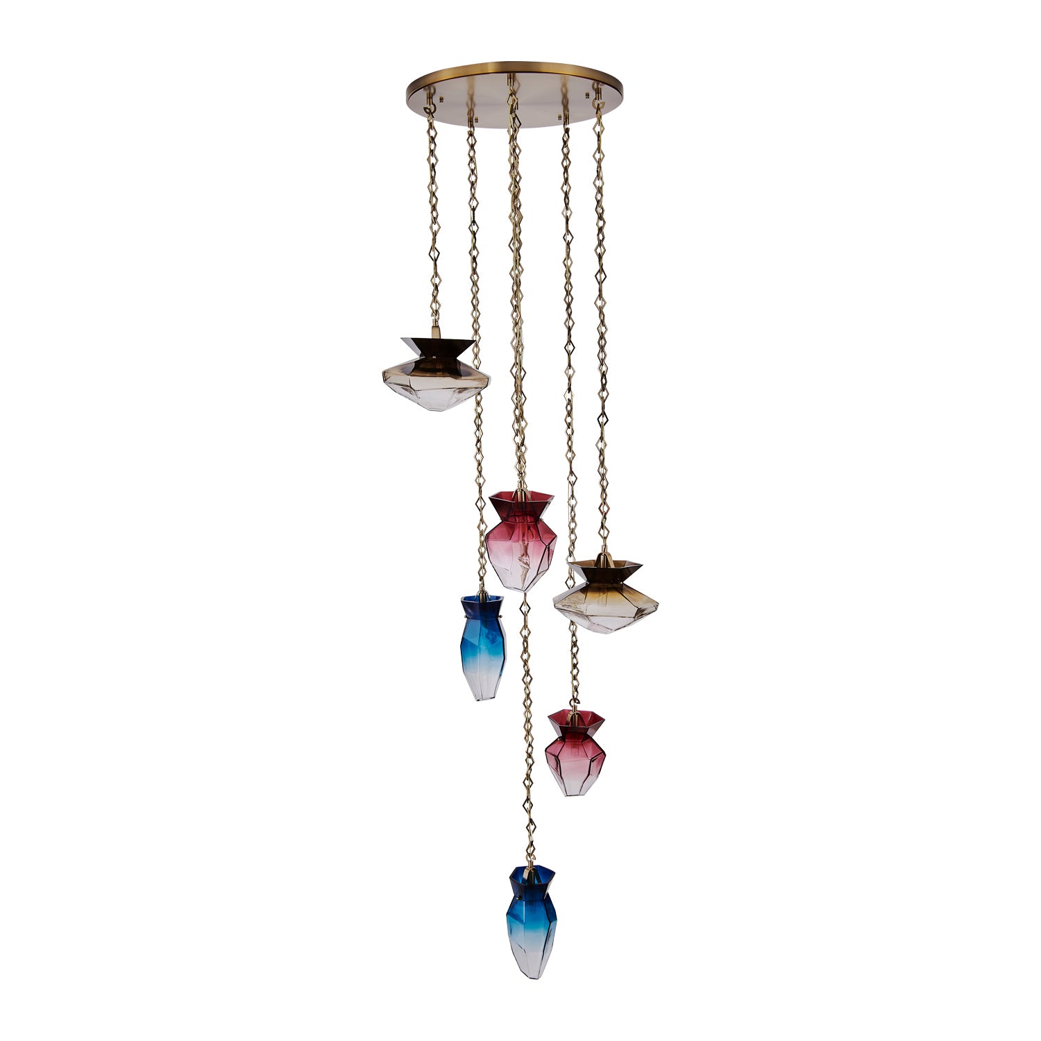 Kalco - 528352WB - Six Light Chandelier - Bolsa - Winter Brass