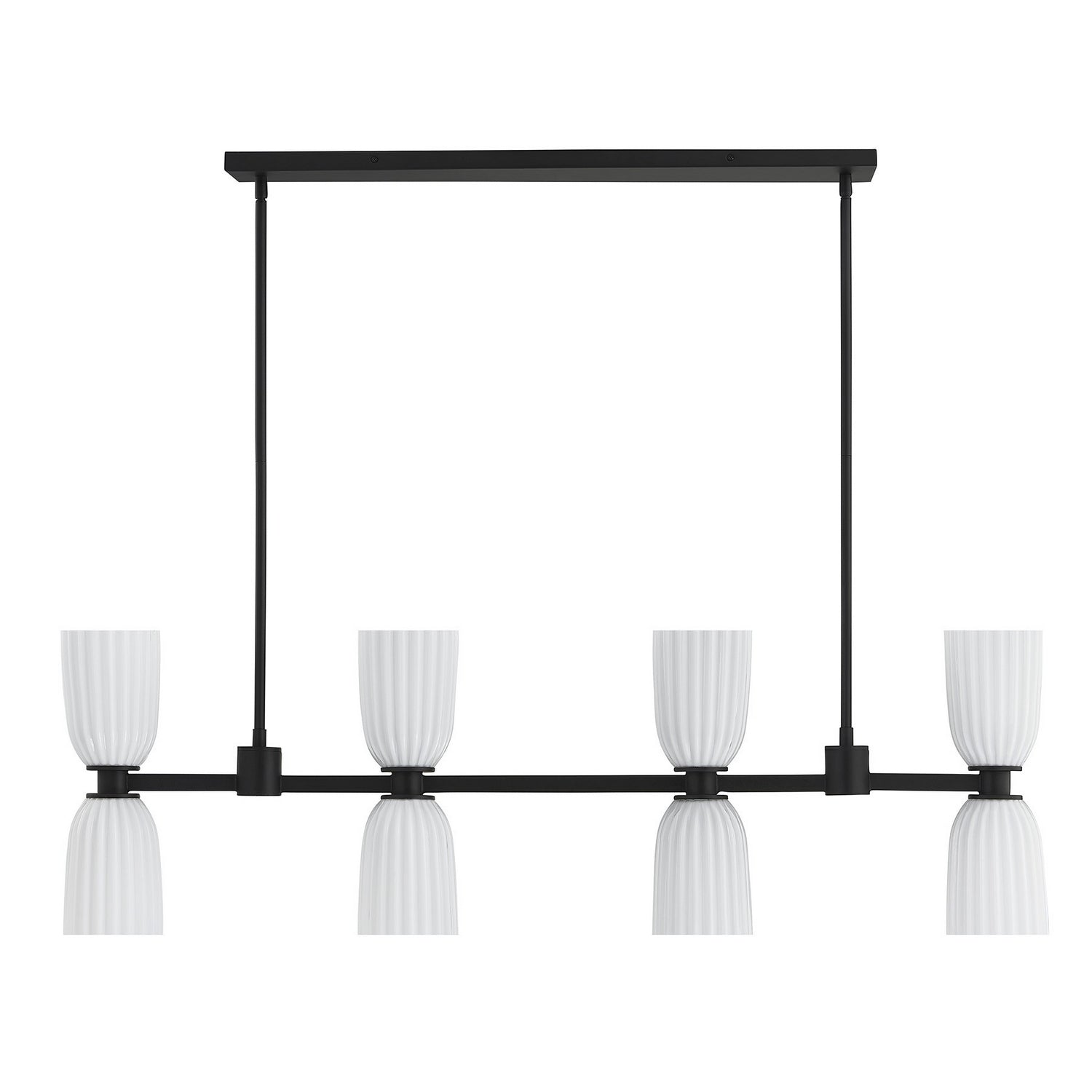 Savoy House - 1-1249-8-89 - Eight Light Linear Chandelier - Baldwin - Matte Black