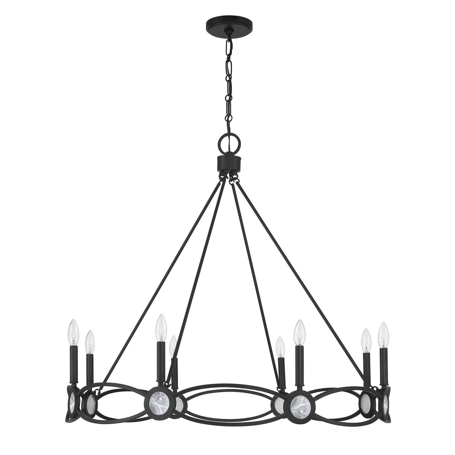 Savoy House - 1-4102-8-89 - Eight Light Chandelier - Minette - Matte Black