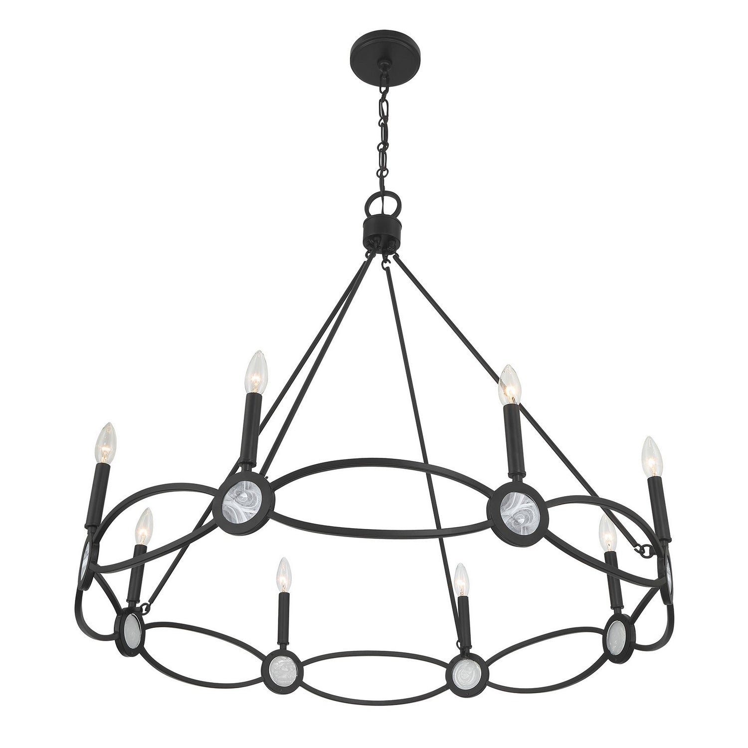 Savoy House - 1-4102-8-89 - Eight Light Chandelier - Minette - Matte Black