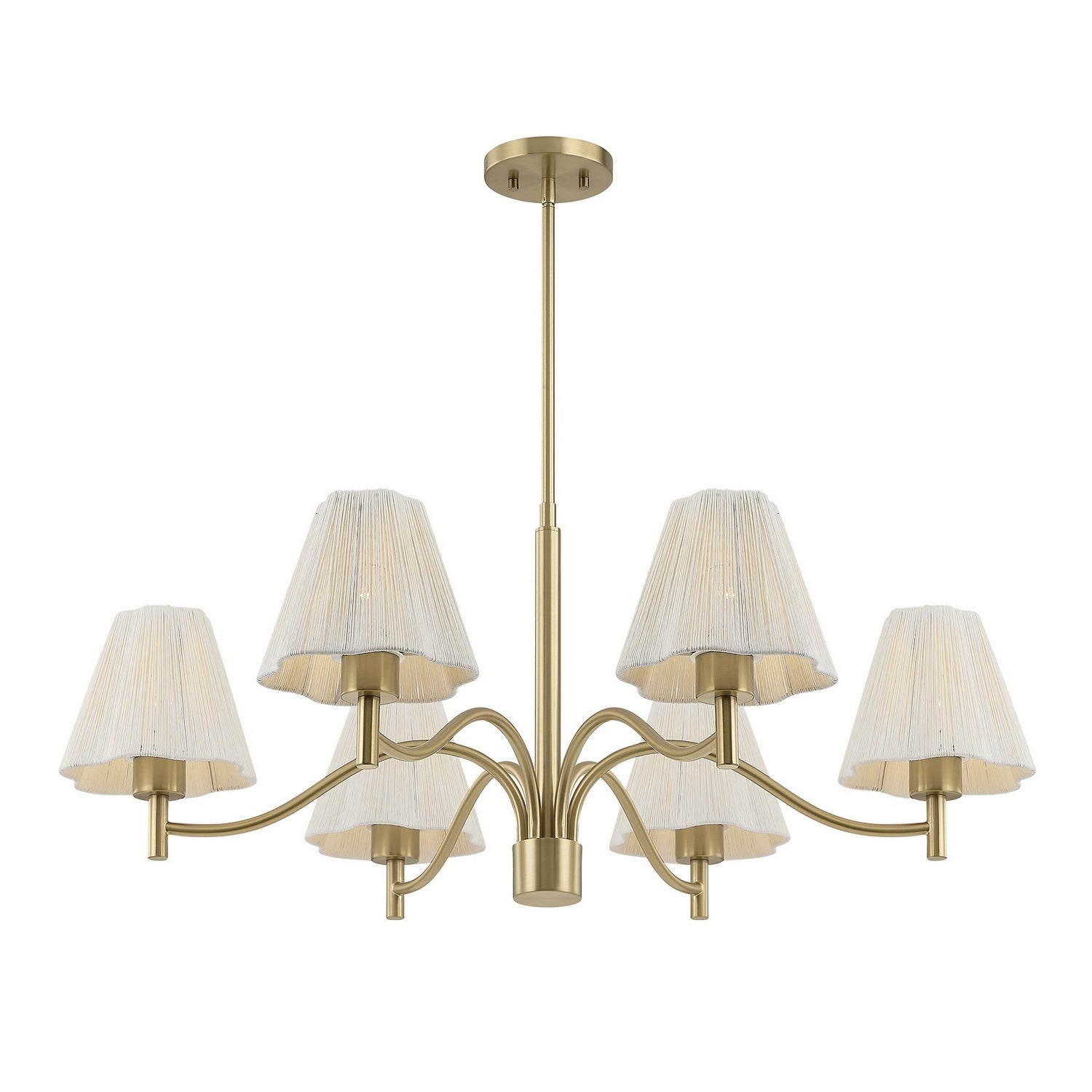 Savoy House - 1-6084-6-127 - Six Light Chandelier - Rosa - Noble Brass