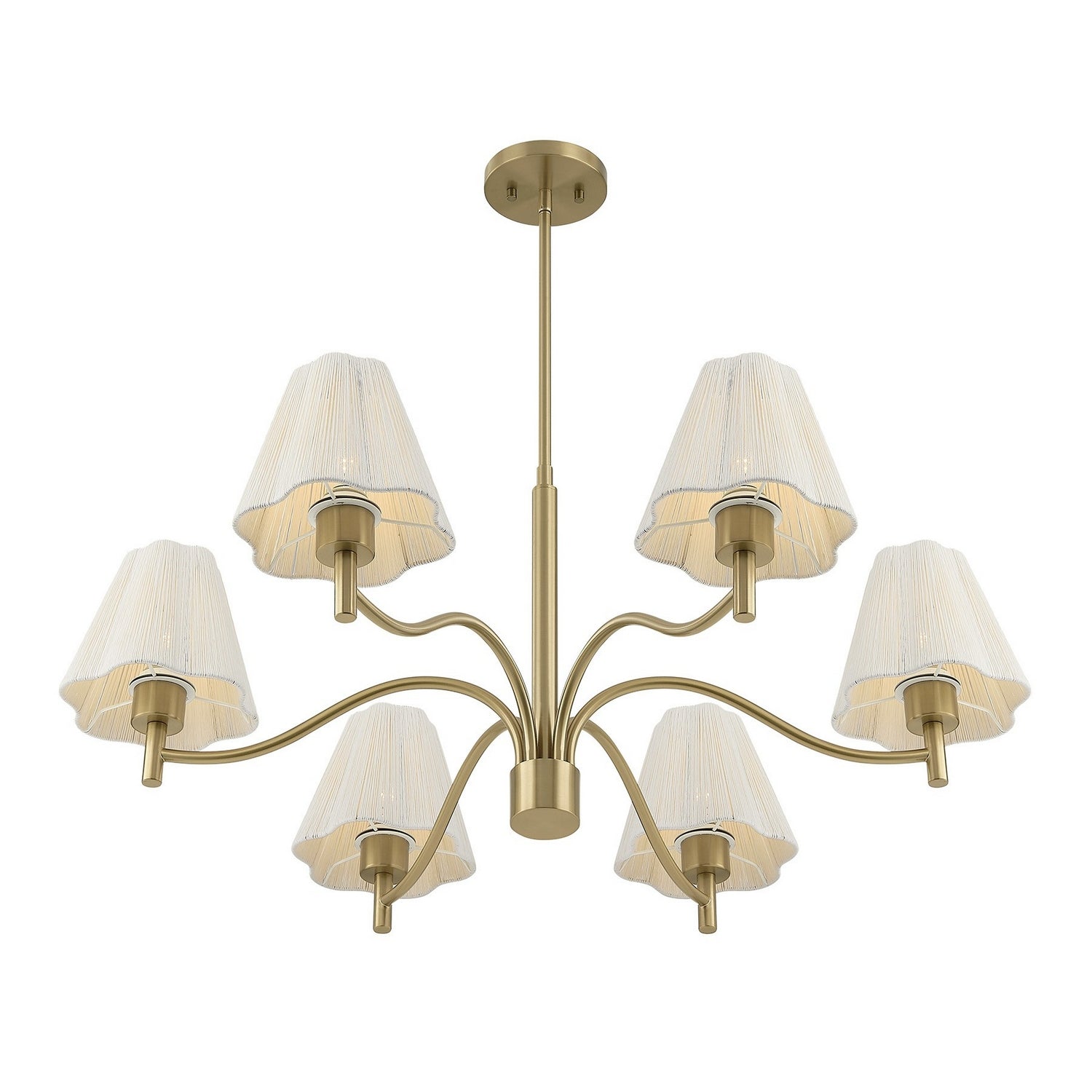Savoy House - 1-6084-6-127 - Six Light Chandelier - Rosa - Noble Brass