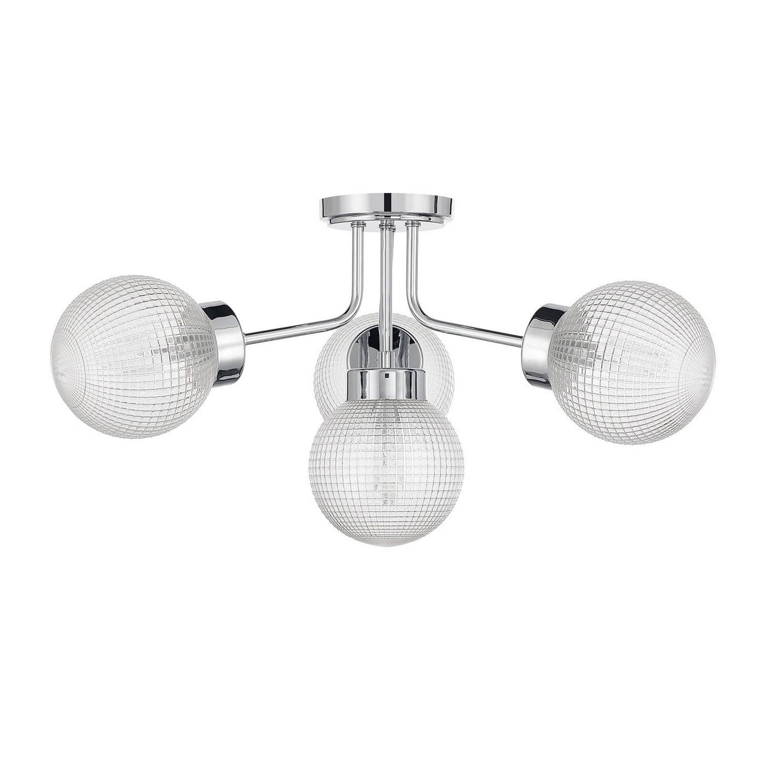 Savoy House - 6-3364-4-11 - Four Light Semi-Flush Mount - Coral - Chrome