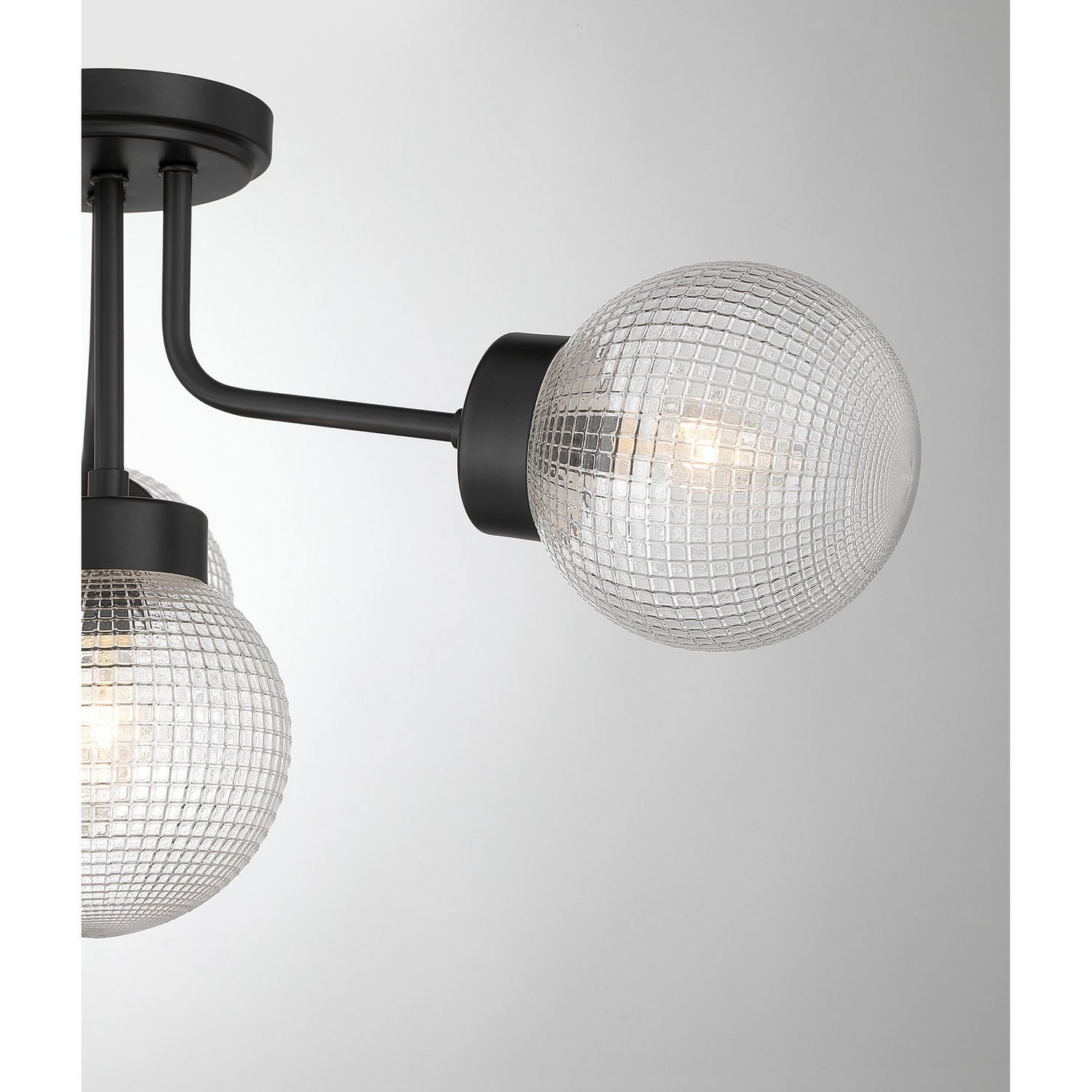 Savoy House - 6-3364-4-89 - Four Light Semi-Flush Mount - Coral - Matte Black