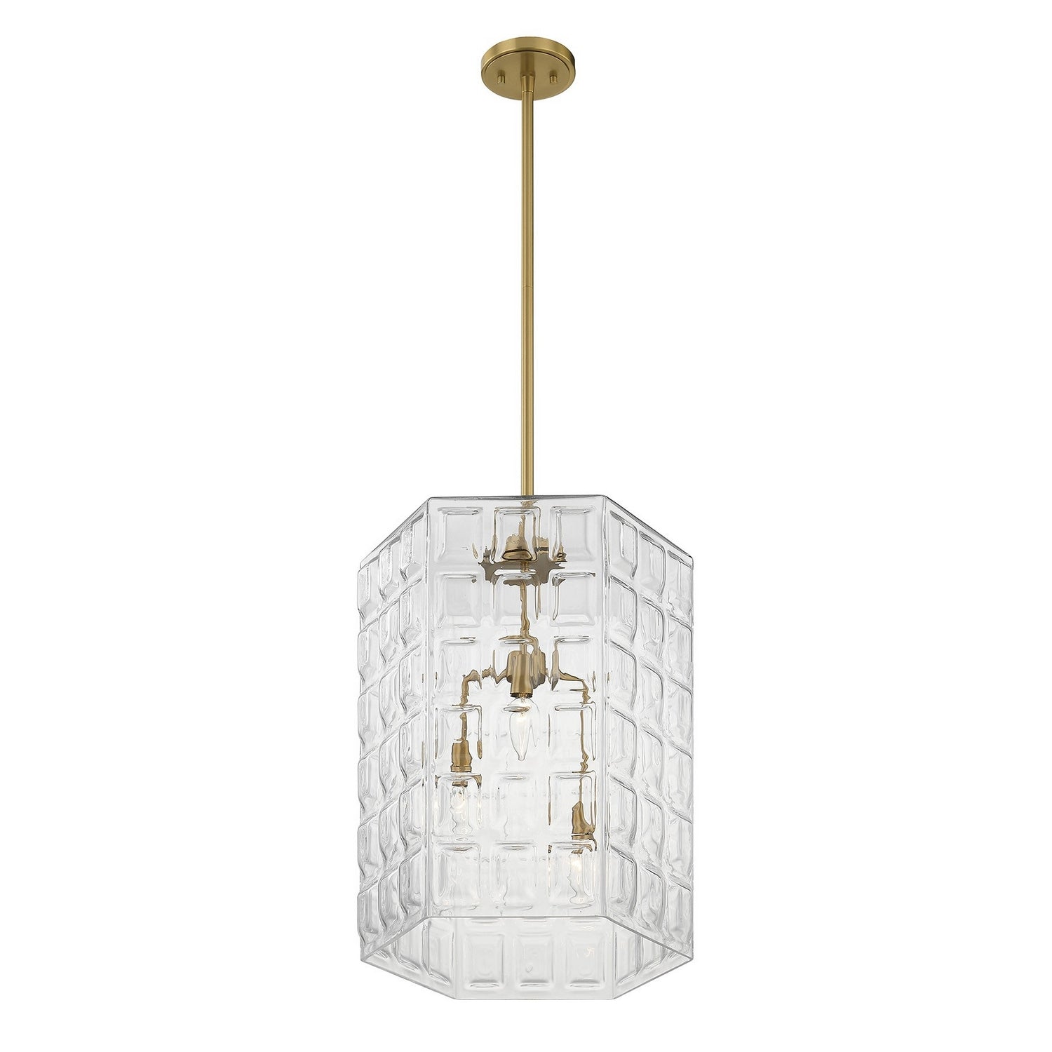 Savoy House - 7-6209-3-322 - Three Light Pendant - Reddick - Warm Brass