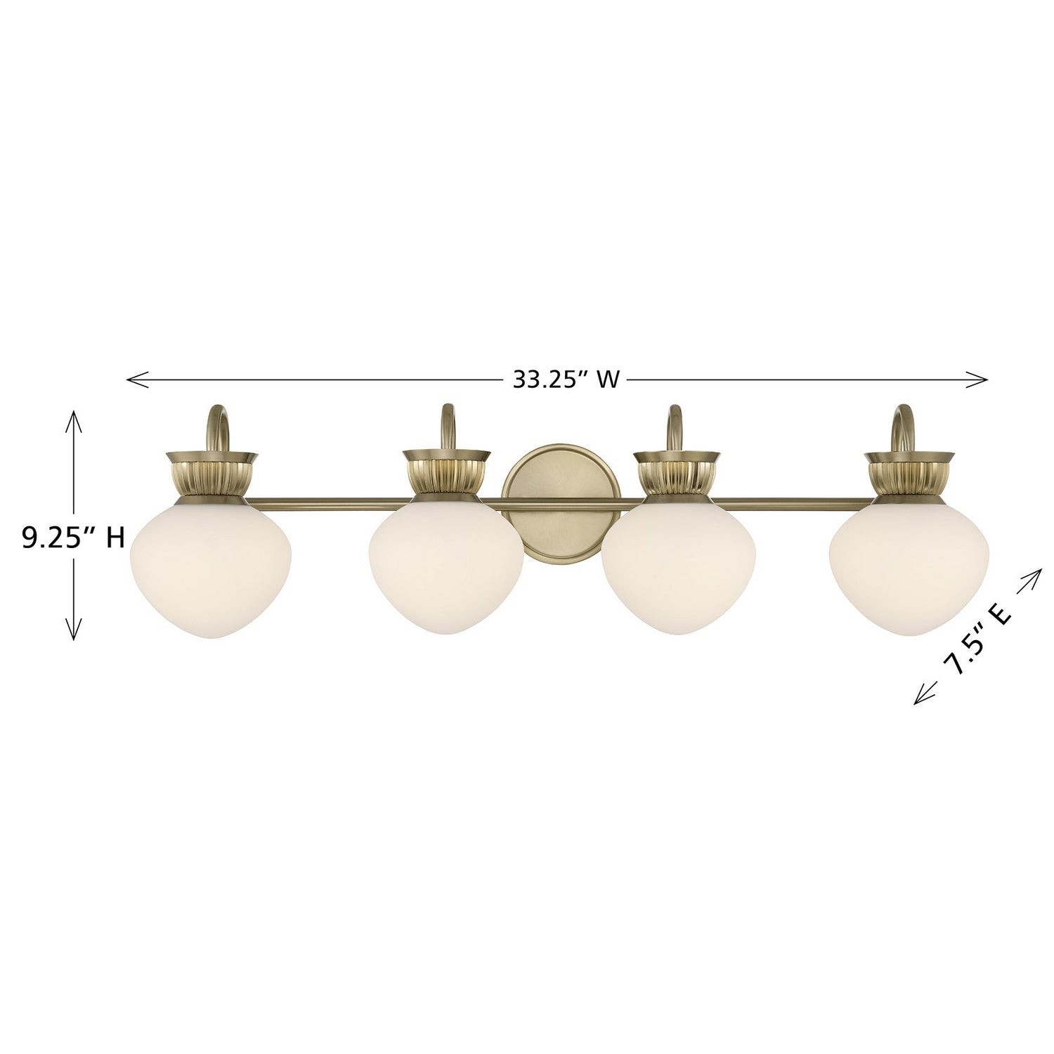 Savoy House - 8-1028-4-127 - Four Light Bathroom Vanity - Melbourne - Noble Brass