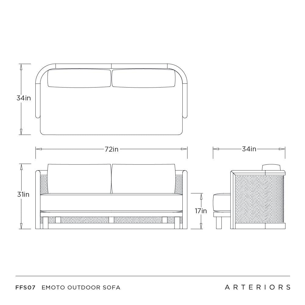 Arteriors - FFS07 - Outdoor Sofa - Emoto
