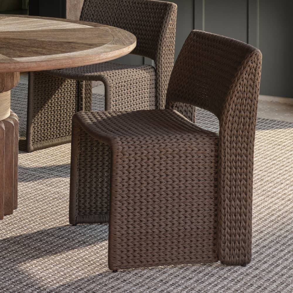 Arteriors - FRS32 - Outdoor Dining Chair - Veneto - Charcoal Brown