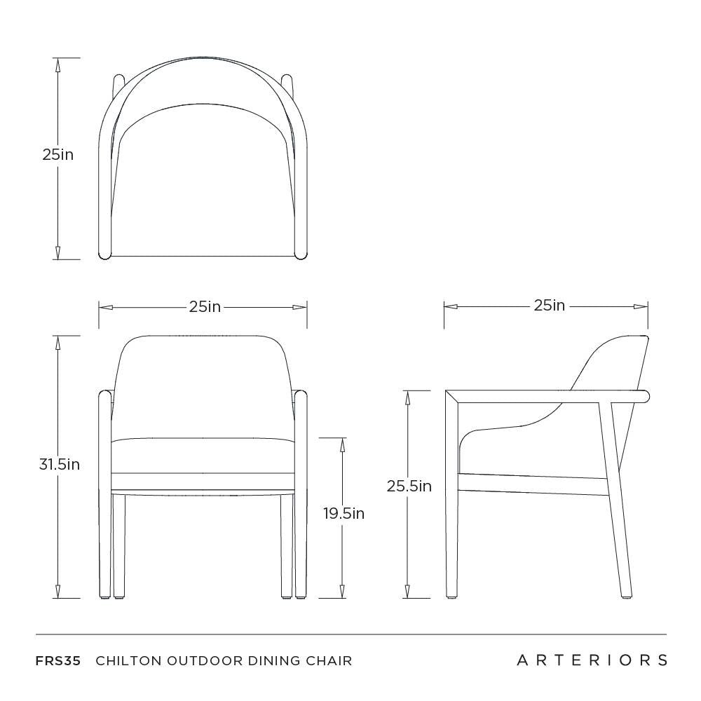 Arteriors - FRS35 - Outdoor Dining Chair - Chilton