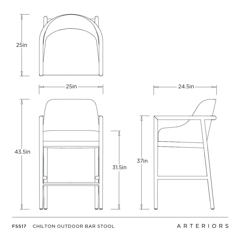 Arteriors - FSS17 - Outdoor Bar Stool - Chilton