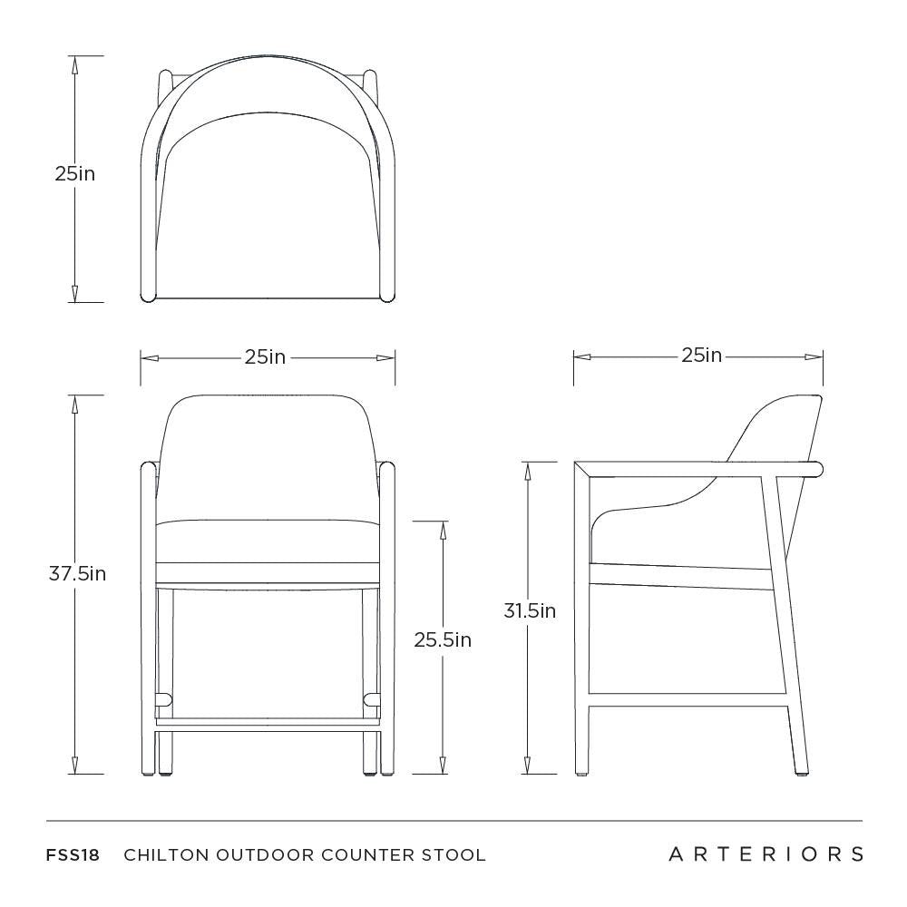 Arteriors - FSS18 - Outdoor Counter Stool - Chilton