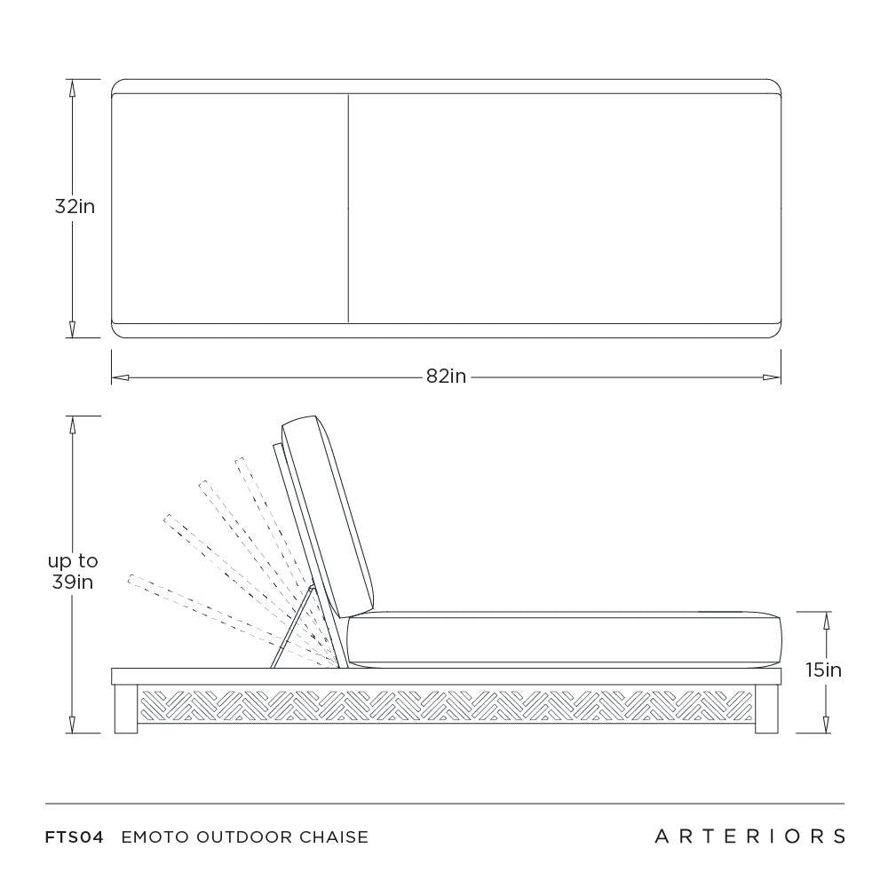 Arteriors - FTS04 - Outdoor Chaise - Emoto