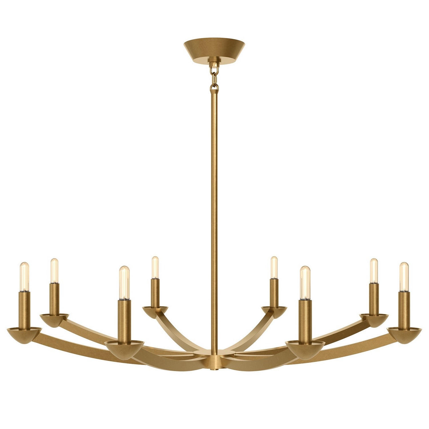Robert Abbey - 2953 - Eight Light Chandelier - Goldie - Lacquered Burnished Brass