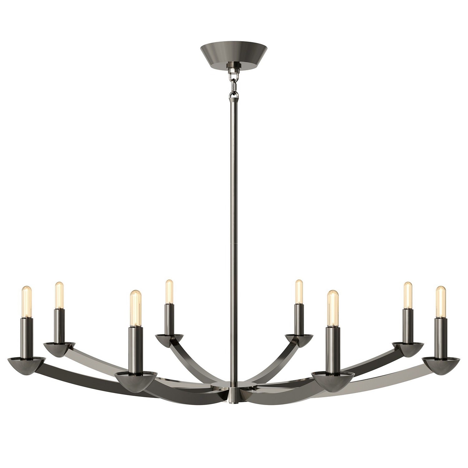 Robert Abbey - BP2953 - Eight Light Chandelier - Goldie - Blackened Polished Nickel
