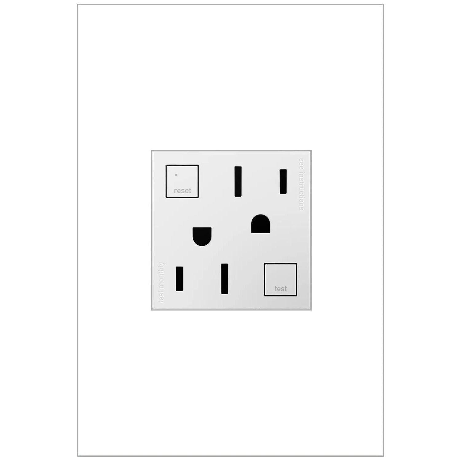 Legrand - adorne® 15A Tamper-Resistant Self-Test GFCI Outlet - AGFTR2152W4 - Canada Light Shop