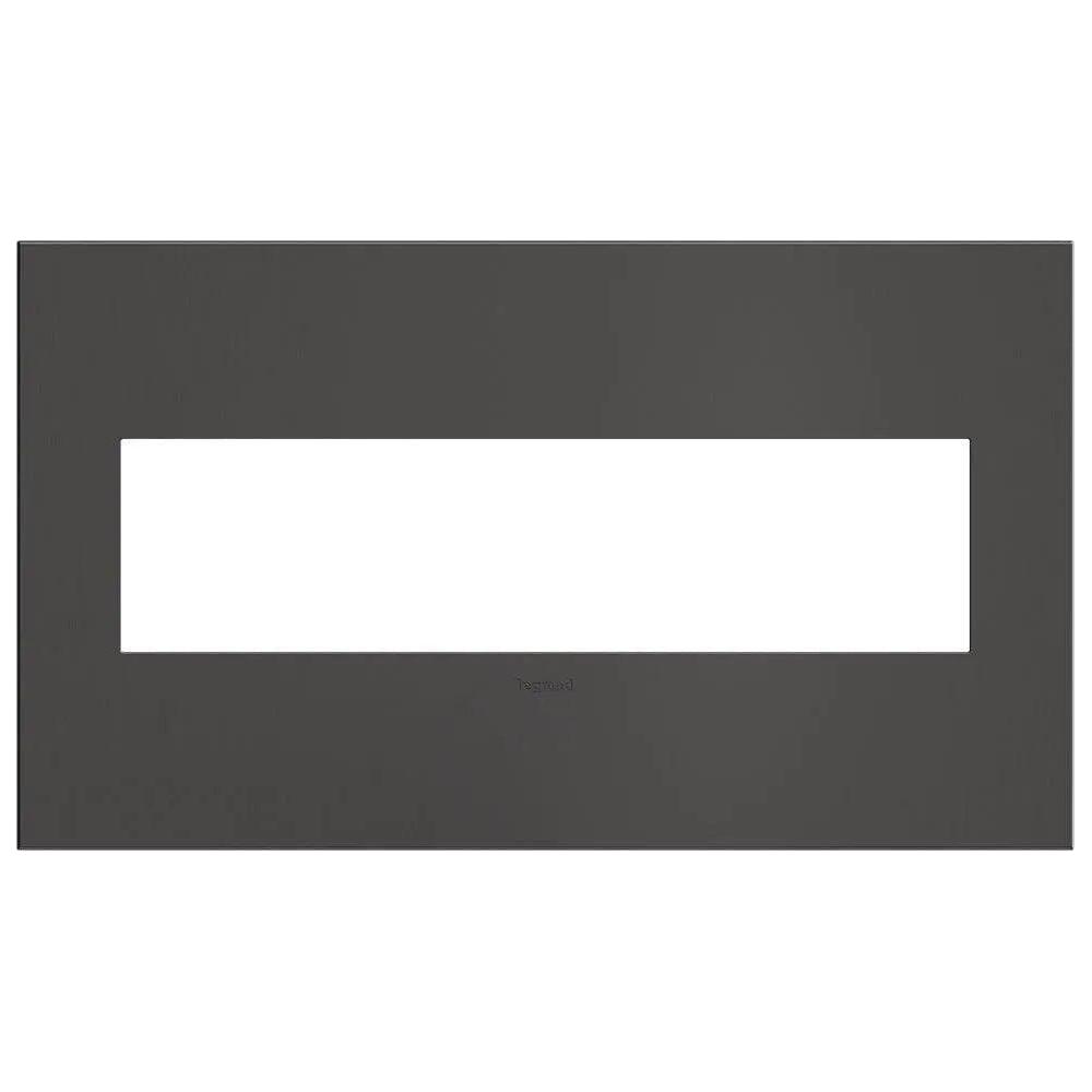 Legrand - adorne® Cast Metal Four-Gang Screwless Wall Plate - AWC4GBBN4 - Canada Light Shop