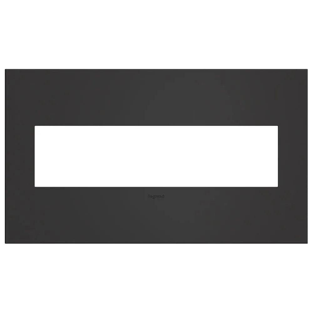 Legrand - adorne® Cast Metal Four-Gang Screwless Wall Plate - AWC4GSBL4 - Canada Light Shop