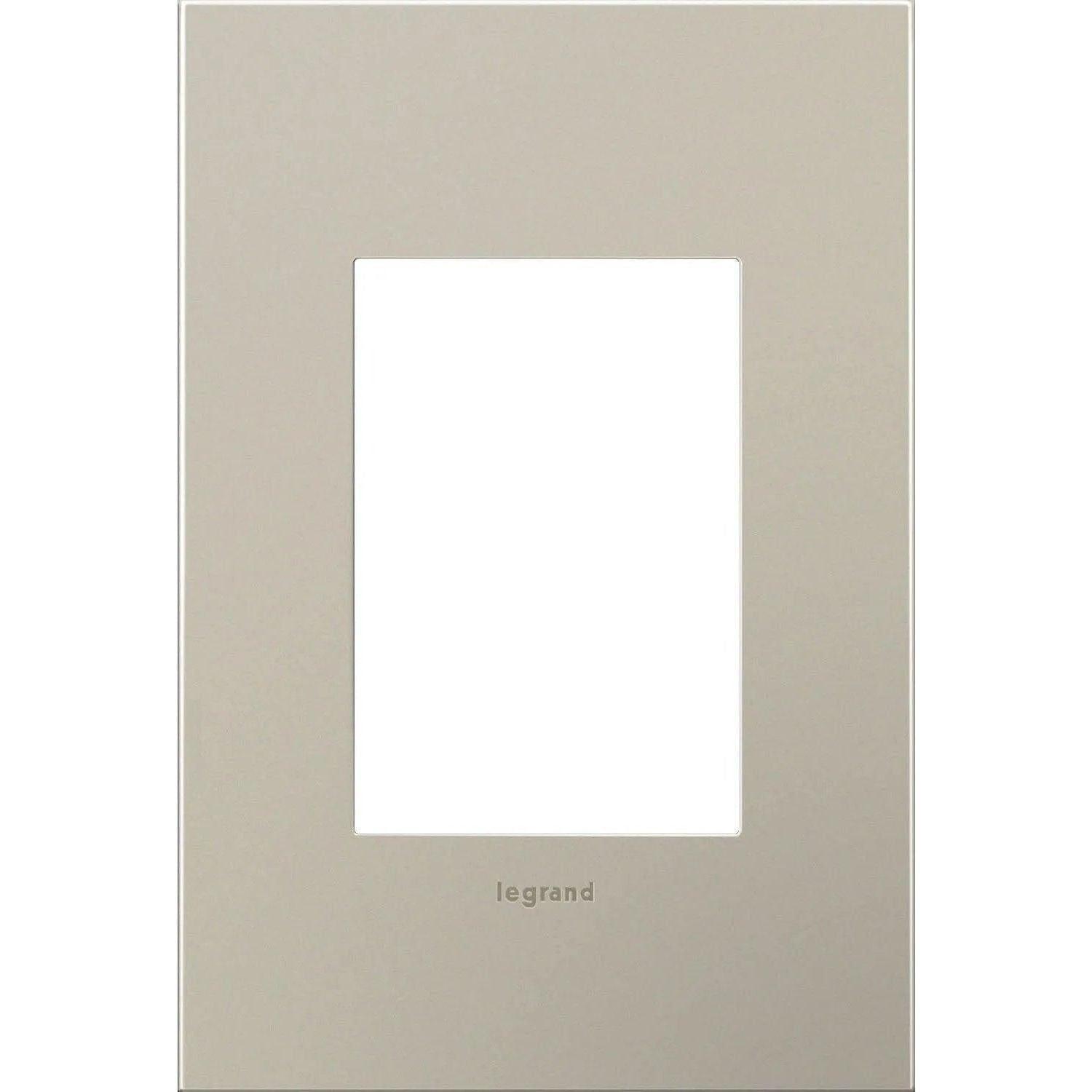 Legrand - adorne® Cast Metal One-Gang-Plus Screwless Wall Plate - AWC1G3SN4 - Canada Light Shop