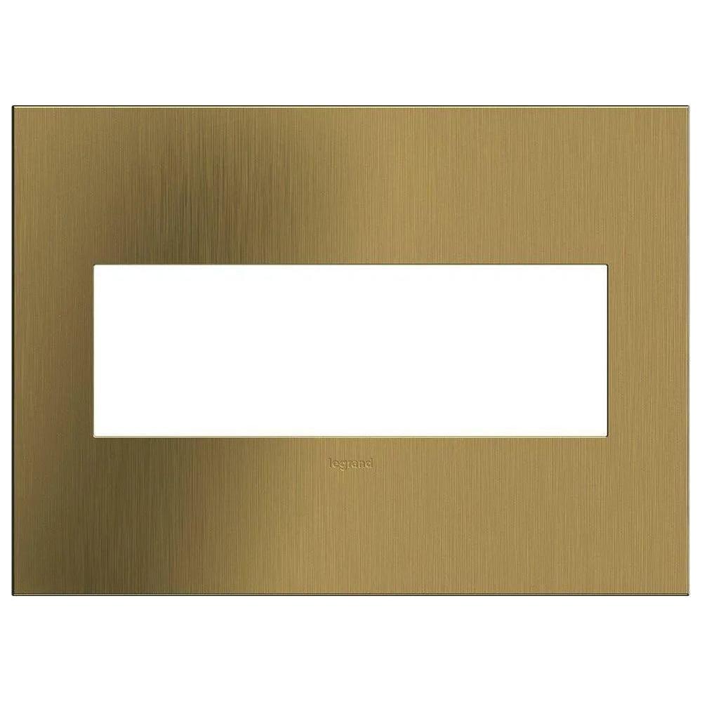 Legrand - adorne® Cast Metal Three-Gang Screwless Wall Plate - AWC3GBSB4 - Canada Light Shop