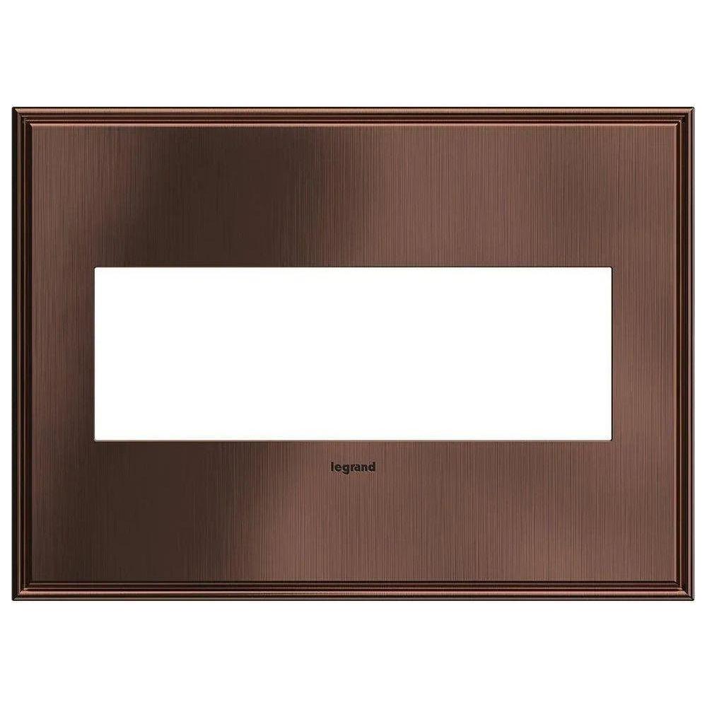 Legrand - adorne® Cast Metal Three-Gang Screwless Wall Plate - AWC3GMAC4 - Canada Light Shop