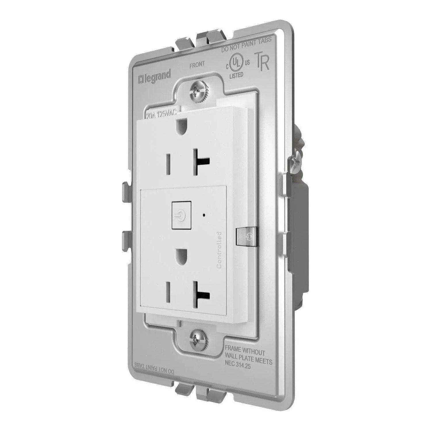Legrand - adorne® Smart 20A Outlet with Netatmo Plus Size - WNAR203W1 - Canada Light Shop