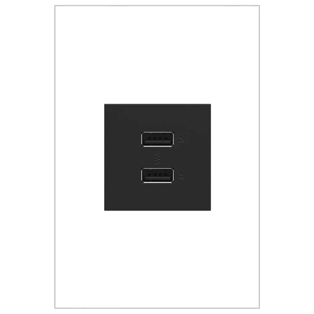 Legrand - adorne® Ultra-Fast USB Type A/A Outlet - ARUSB2AA6G4 - Canada Light Shop