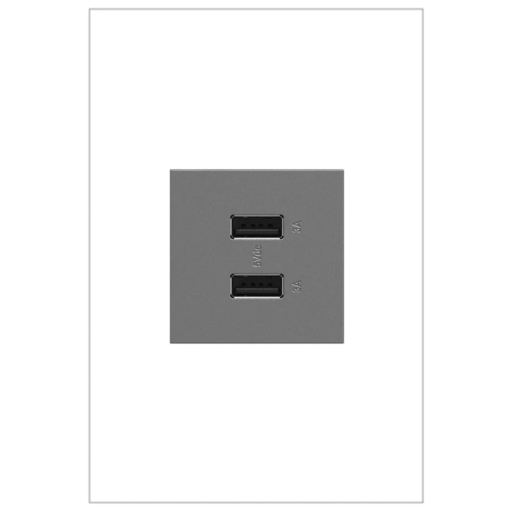 Legrand - adorne® Ultra-Fast USB Type A/A Outlet - ARUSB2AA6M4 - Canada Light Shop