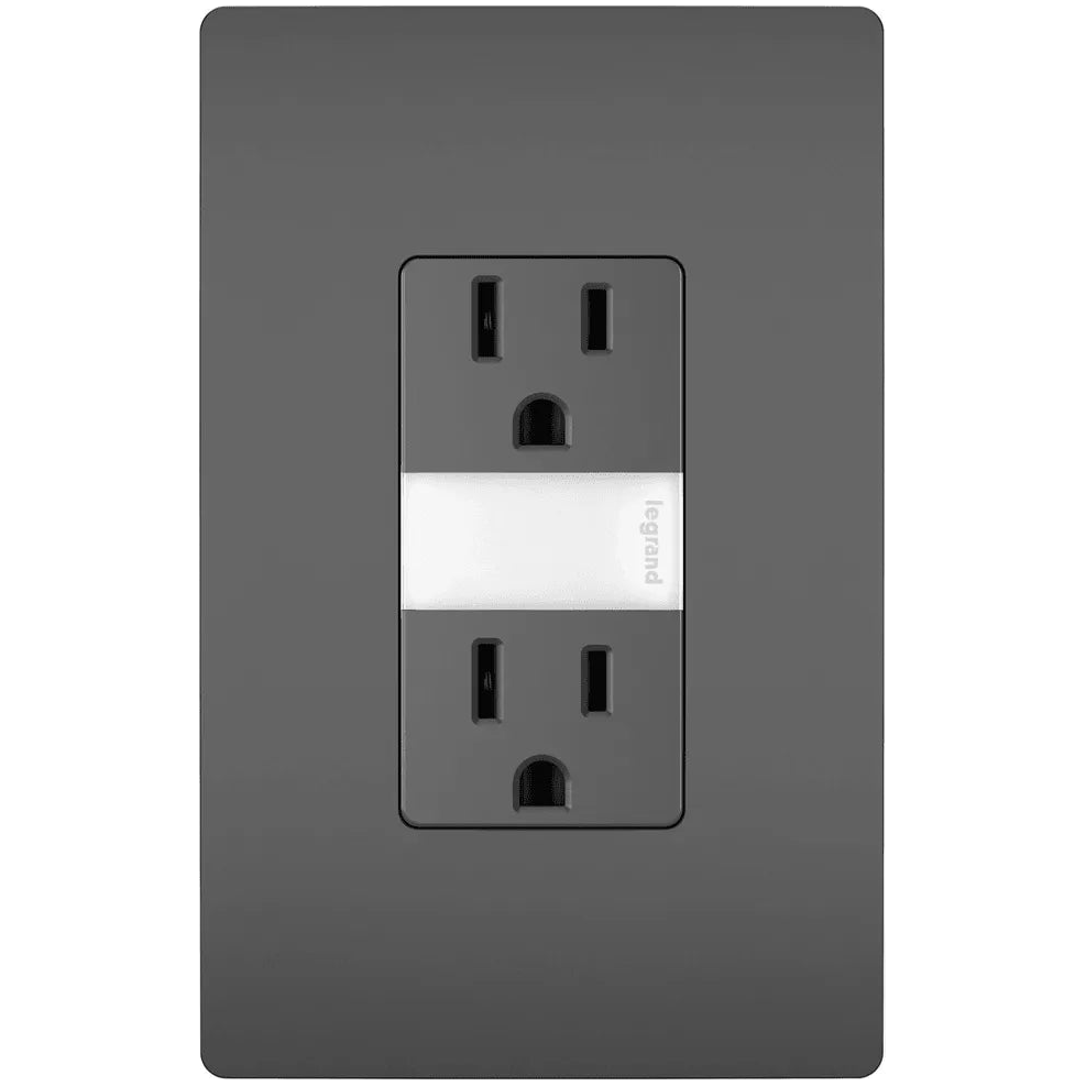 Legrand Radiant - radiant® 15A Tamper Resistant Outlet with Night Light - NTL885TRBKCC6 - Canada Light Shop