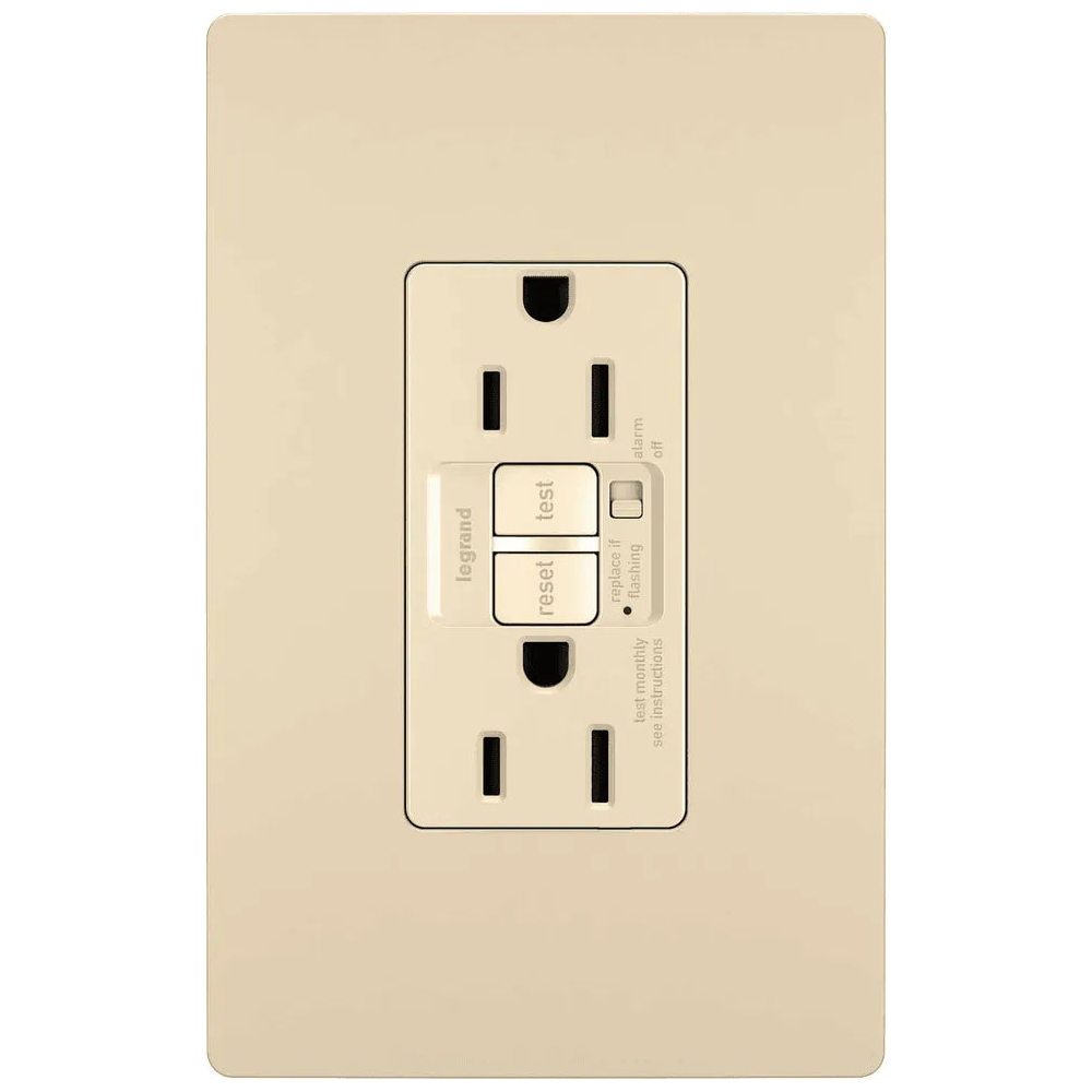 Legrand Radiant - radiant® 15A Tamper Resistant Self Test GFCI Outlet with Audible Alarm - 1597TRAI - Canada Light Shop
