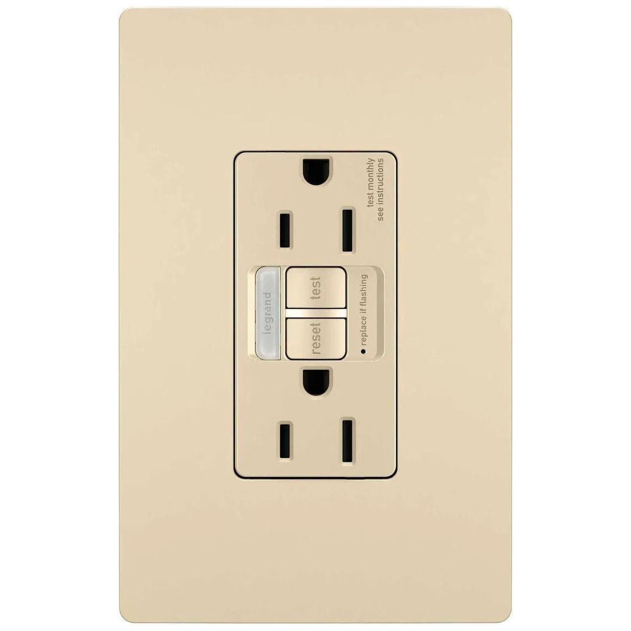 Legrand Radiant - radiant® 15A Tamper Resistant Self Test GFCI Outlet with Night Light - 1597NTLTRI - Canada Light Shop
