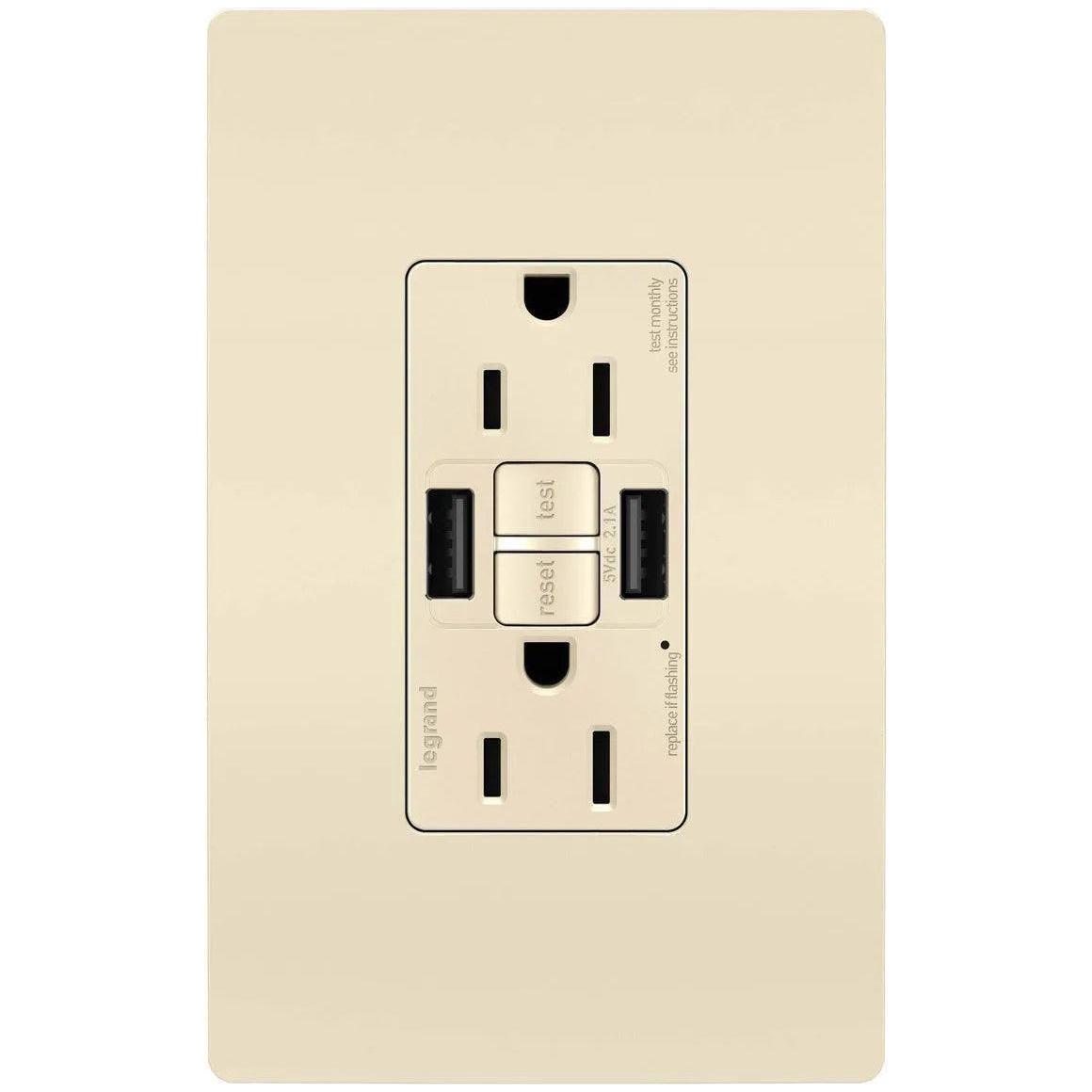 Legrand Radiant - radiant® 15A Tamper-Resistant Self-Test GFCI Outlet with Night Light - 1597TRUSBAALA - Canada Light Shop