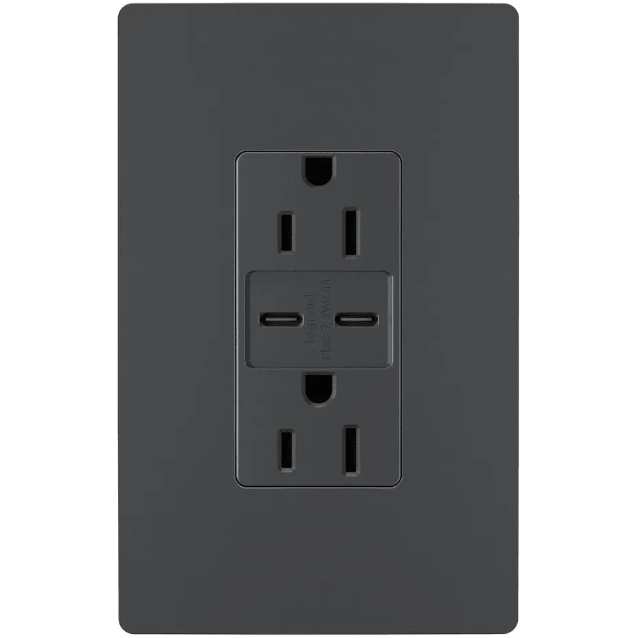 Legrand Radiant - radiant® 15A Tamper Resistant Ultra Fast USB Type C/C Outlet - R26USBCC6G - Canada Light Shop