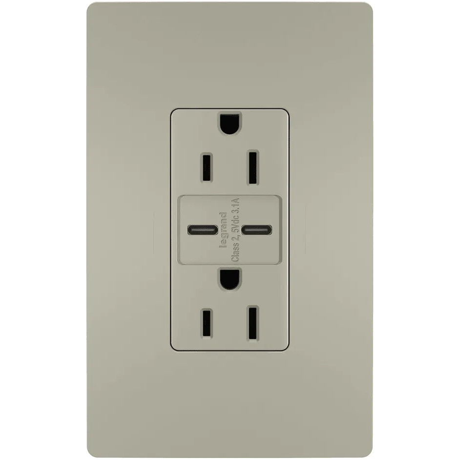 Legrand Radiant - radiant® 15A Tamper Resistant USB Type C/C Outlet - R26USBCCNICCV4 - Canada Light Shop
