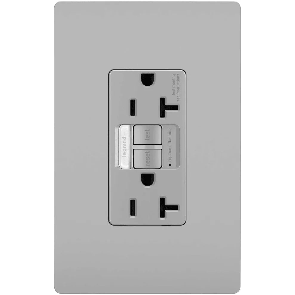Legrand Radiant - radiant® 20A Tamper Resistant Self Test GFCI Outlet with Night Light - 2097NTLTRGRY - Canada Light Shop
