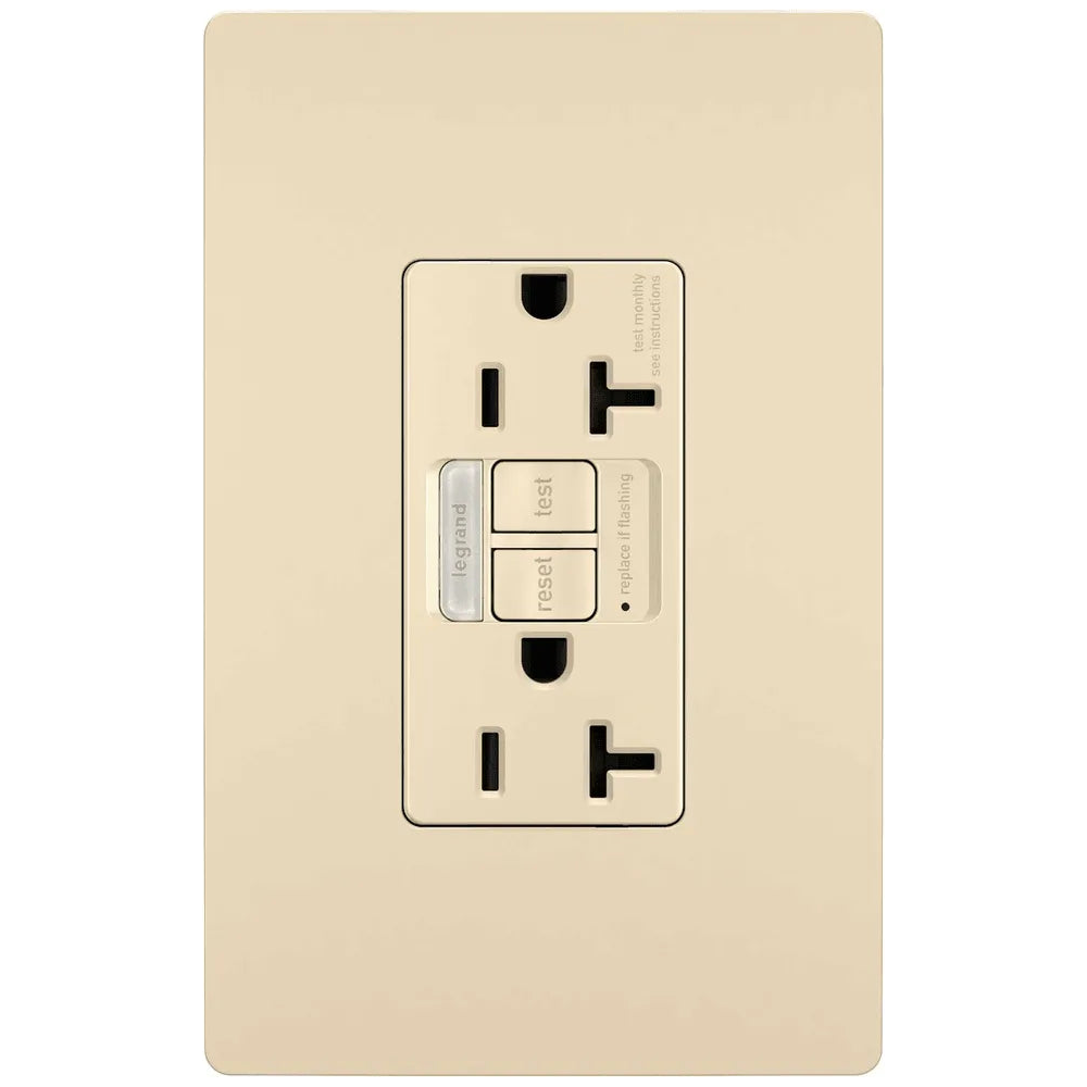 Legrand Radiant - radiant® 20A Tamper Resistant Self Test GFCI Outlet with Night Light - 2097NTLTRI - Canada Light Shop