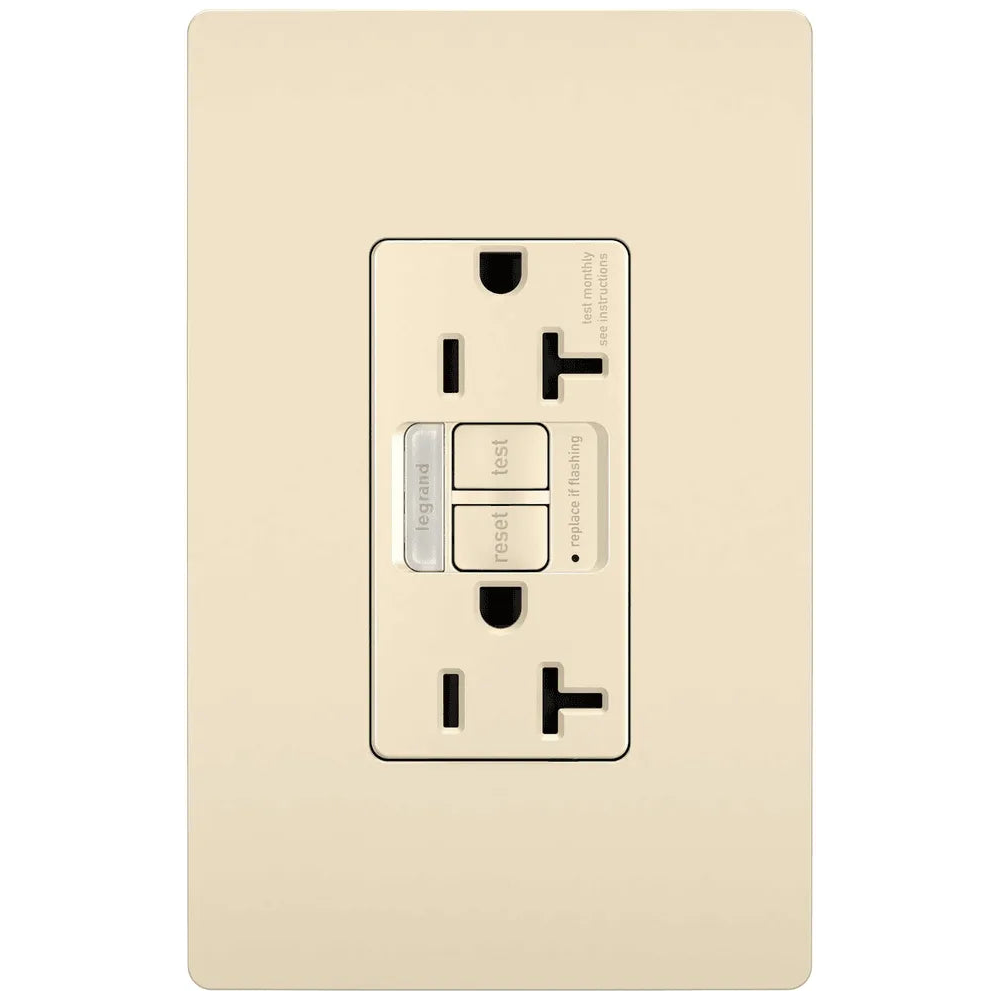 Legrand Radiant - radiant® 20A Tamper Resistant Self Test GFCI Outlet with Night Light - 2097NTLTRLA - Canada Light Shop