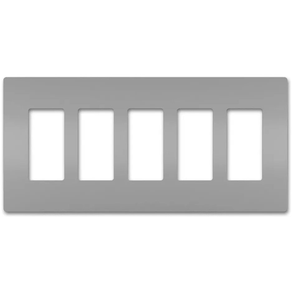 Legrand Radiant - radiant® Five-Gang Screwless Wall Plate - RWP265GRY - Canada Light Shop