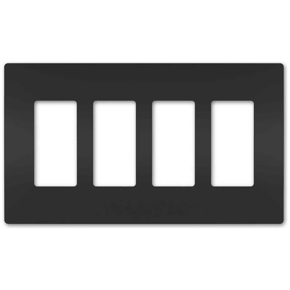 Legrand Radiant - radiant® Four-Gang Screwless Wall Plate - RWP264BK - Canada Light Shop