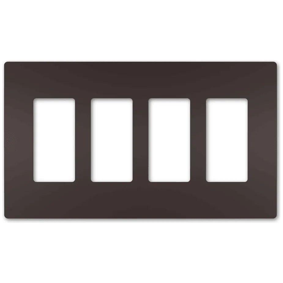 Legrand Radiant - radiant® Four-Gang Screwless Wall Plate - RWP264DB - Canada Light Shop