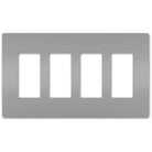 Legrand Radiant - radiant® Four-Gang Screwless Wall Plate - RWP264GRY - Canada Light Shop