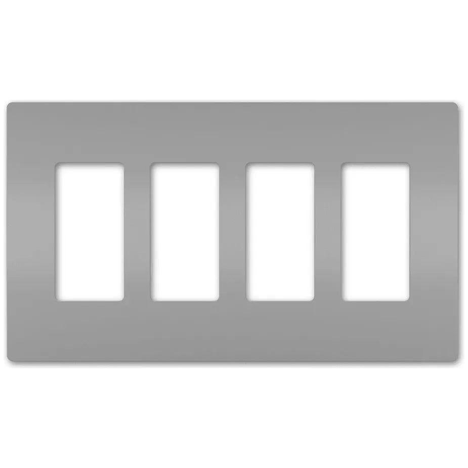Legrand Radiant - radiant® Four-Gang Screwless Wall Plate - RWP264GRY - Canada Light Shop